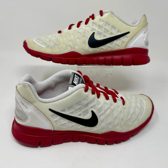 Nike Free TR Fit Training Shoes Womens 10 White Red K.3.3 Comfy Sporty Flexible - Picture 5 of 13